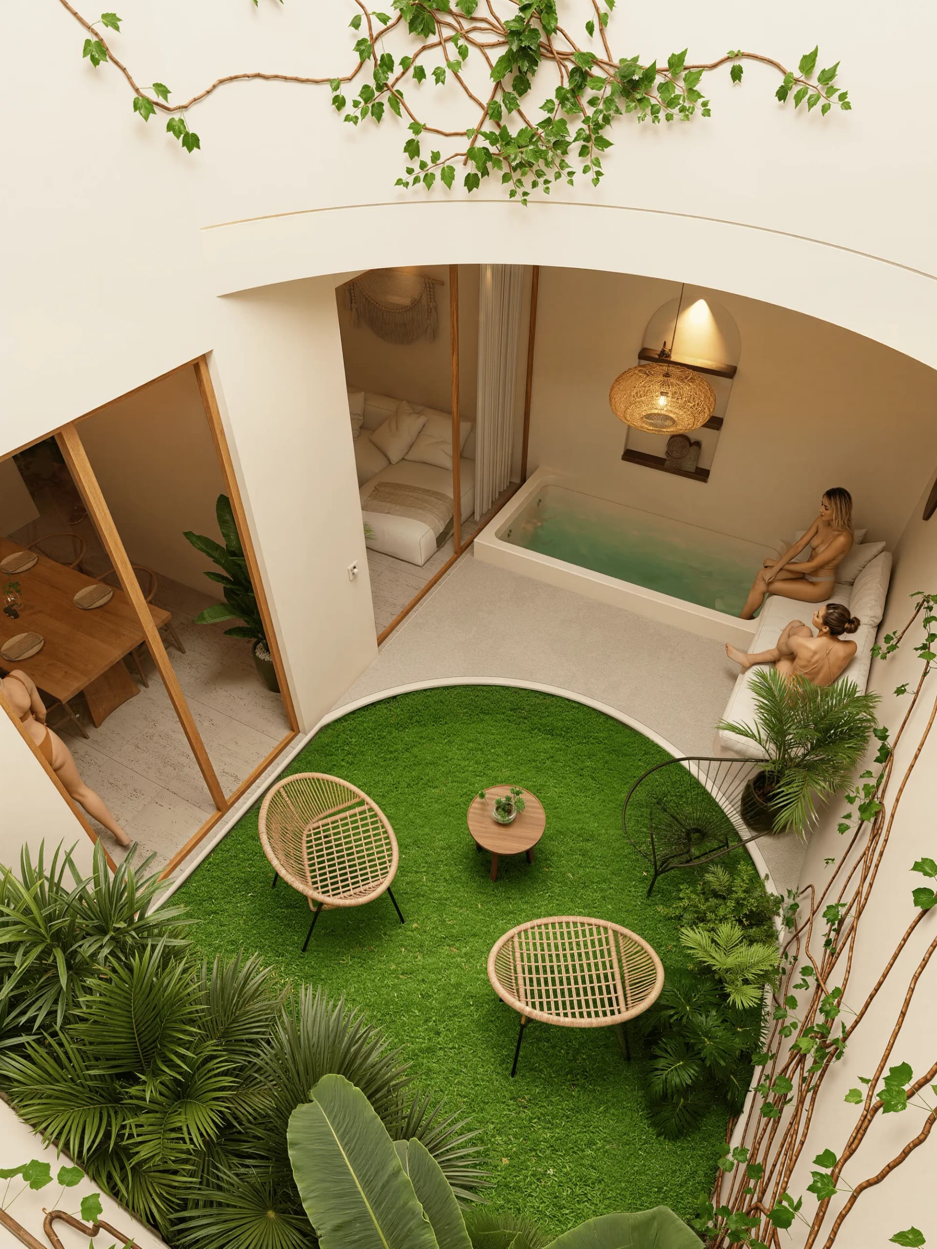 Departamentos estilo boho a 4 calles de la playa en Punta Zicatela, Puerto Escondido - 5