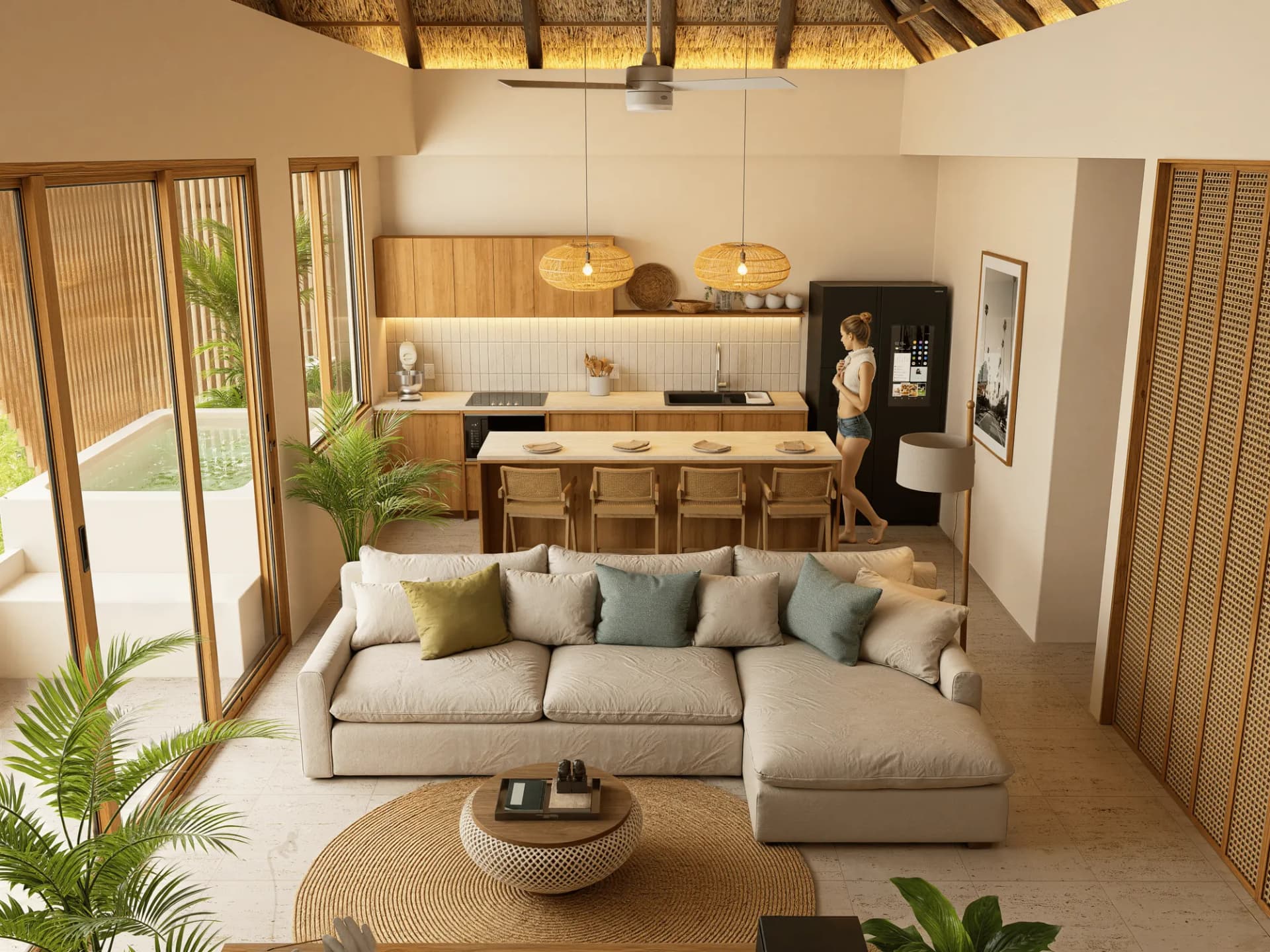Departamentos estilo boho a 4 calles de la playa en Punta Zicatela, Puerto Escondido - 2